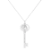 .925 Sterling Silver Diamond Accent Zodiac Key Pendant Necklace