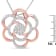10K Rose Gold Over Sterling Silver Flower Pendant w\chain with 1/2ctw
Round Diamond (H-I, I1-I2)