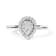 Sterling Silver 3/8 Cttw Lab Grown Diamond Cluster and Halo Pear Promise Ring