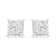 14K White Gold 1 1/2 Cttw Invisible Set Princess-Cut Diamond
Contemporary Wavy Quad Stud Earrings