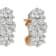14K Yellow Gold 2.0ctw Round Cut Diamond Cluster Earrings