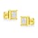 14K Yellow Gold 1.0ctw Invisible Set Princess-Cut Diamond Composite 8
Stone Stud Earrings