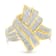 10K Yellow Gold Over Sterling Silver 1.0ctw Mixed Diamond Channel Ring
(I-J Color, I2-I3 Clarity)