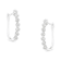 Sterling Silver 1/2ctw Miracle-Set Diamond 7 Stone Hoop Earrings