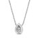 0.10ctw Pear Diamond Miracle-Set Solitaire 10K White Gold Necklace