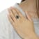 Sterling Silver 1.0ctw White and Treated Blue Diamond Rhombus Cocktail
Ring (Blue, I3)