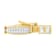 14K Yellow Gold 3.0ctw Princess and Baguette Cut Diamond Beaded Bracelet