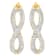 10K Two-Tone Gold 1/4ctw Diamond Double Infinity Hoop Earrings