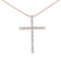 14K Rose Gold Over Sterling Silver 1.0ctw Champagne Diamond Gold Cross
Pendant w\chain