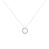 1/4ctw Round-Cut Diamond Open Circle Halo Sterling Silver Pendant
Necklace with 18" Chain