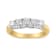 18K Yellow Gold 1.0ctw Round Cut Diamond Step up 5 Stone Ring Band (F-G
Color, SI1-SI2 Clarity)