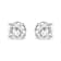 14K White Gold 3/4ctw Lab Grown Diamond 4-Prong Classic Stud Earrings