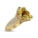 18K Yellow Gold 15x15mm Cushion Cut Lemon Quartz and 1/4 Cttw Diamond
Accented Cocktail Ring