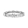 5.0 Cttw Diamond Invisible Set 14K White Gold Alternating Size D Shaped
Links Tennis Bracelet