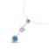 14K White Gold 1 1/2ctw White and Treated Blue Diamond Pendant With
Chain(H-I, I1-I2)