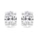 1.00ctw Lab Grown Oval Diamond Solitaire 14K White Gold Stud Earrings
