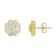 14K Yellow Gold Over Sterling Silver 1/6ctw Miracle-Plate Set Diamond
Floral Stud Earrings