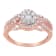 0.75ctw Diamond Floral Cluster 10K Rose Gold Ring