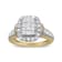 1.00ctw Round and Baguette Diamond 14K Yellow and White Gold Halo Ring