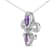 Sterling Silver Amethyst Marquise and Diamond Accent Fleur De Lis
Pendant Chain- Size 18"