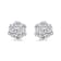 14K White Gold 1.0ctw Diamond Composite Stud Earrings