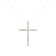 10K Yellow Gold Over Sterling Silver 4.0ctw Diamond Cross Pendant
w\chain 18"