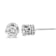 1.00ctw Round Diamond 14K White Gold Crown Stud Earring