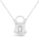 Sterling Silver 1/10 Cttw Diamond Lock Pendant 18" Necklace (H-I
Color, I1-I2 Clarity)