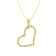 10K Yellow Gold 1/4 cttw Prong Set Round-Cut Diamond Open Heart 18"
Pendant Necklace