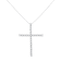 Sterling Silver 2.0ctw Round Diamond 1-1/4" Cross Pendant With
Chain(I-J Color, I1-I2 Clarity)
