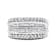 14K White Gold 1.00ctw Mixed Shape Diamond Modern Band Ring (H-I Color,
SI2-I1 Clarity) Size 7