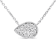 14K White Gold 1/4ctw Round Diamond Composite Teardrop Shape Necklace -
(G-H Color, SI2-I1 Clarity)