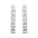 10K White Gold 1.0ctw Round and Baguette-Cut Diamond Hoop Earrings