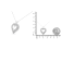 4.00ctw Double Row Diamond Sterling Silver Heart Necklace