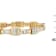14K Yellow Gold 10.75ctw Princess and Baguette-Cut Diamond Box-Link Bracelet