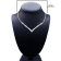 14K Two-tone Gold 3.00ctw Mixed Cut Diamond "V" Shape
Statement Necklace (H-I Color, SI2-I1 Clarity)