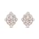 18K Rose Gold 8 1/3 Cttw Pear and Round Diamond Floral Cluster Omega Earrings