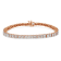10K Rose Gold Over Sterling Silver 1.0 Cttw Diamond Square Frame Tennis Bracelet