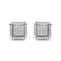10K White Gold 1.0 Cttw Diamond  Composite with Halo Stud Earrings (H-I
Color, I1-I2 Clarity)