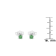0.25ctw Round-Cut Green Diamond Sterling Silver Classic Stud Earrings