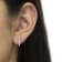 Sterling-Silver Diamond Accent Channel Set Style Hoop Earring
