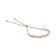 14K Rose Gold Over Sterling Diamond Accent Marquise Shape and Heart
Links Bolo - Adjustable 6" to 9"