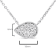 14K White Gold 1/4ctw Round Diamond Composite Teardrop Shape Necklace -
(G-H Color, SI2-I1 Clarity)