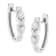 Sterling Silver 1/4ctw Prong Set Round-Cut Diamond Twist and Swirl Hoop Earring