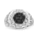 Sterling Silver 1/4ctw White and Black Diamond Halo Cluster Ring for Men
(I-J Color, I3 Clarity)