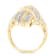10K Yellow Gold Diamond Bypass Cocktail Ring (1 1/5ctw, I-J Color, I2-I3 Clarity)