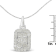 Sterling Silver 1.0ctw Diamond Block Pendant w\chain(I-J, I3-Promo)
