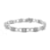 Sterling Silver 1.0ctw Rose-Cut Diamond Love Locks Link Bracelet,I-J
color,I3-Promo clarity)