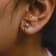 10K White Gold 1/10 Cttw Diamond  Encrusted Palm Tree Stud Earrings (H-I
Color, I1-I2 Clarity)