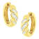 14K Yellow Gold 1/4ctw Alternating 3 Row Baguette and Round Diamond
Huggie Hoop Earrings